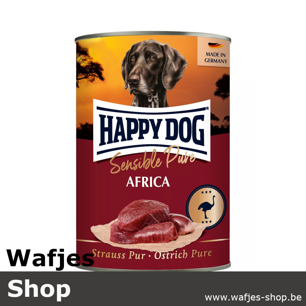 retort Verzorgen Benadering HappyDog - Sensible Pure Africa (Struisvogel) - Wafjes-Shop
